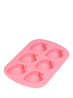 Tala Summer Treats Strawberry Silicone Ice Cube Mould Tray, 6 Cube, Pink - view 2, Pink