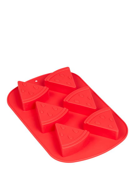 Tala Summer Treats Watermelon Silicone Ice Cube Mould Tray, 6 Cube, Red, Red