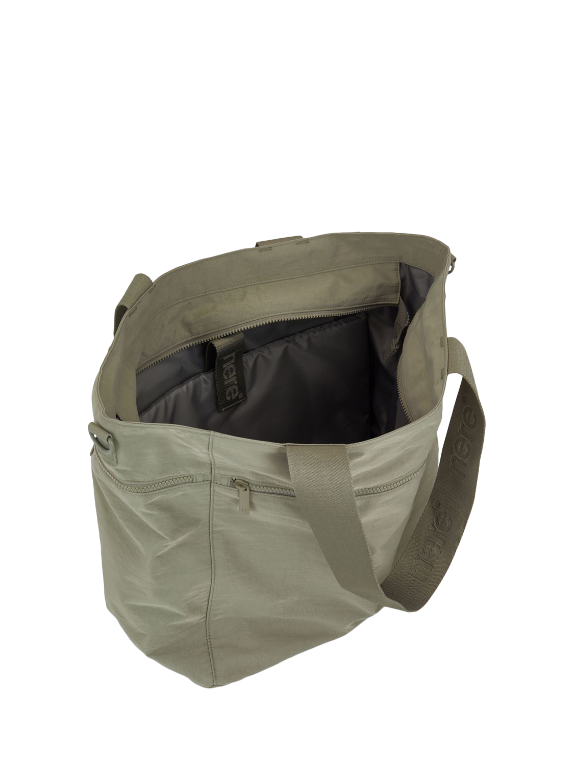 Product image 3 of 4, which shows Nere Bondi Nylon Large Tote Bag, 22L, Olive