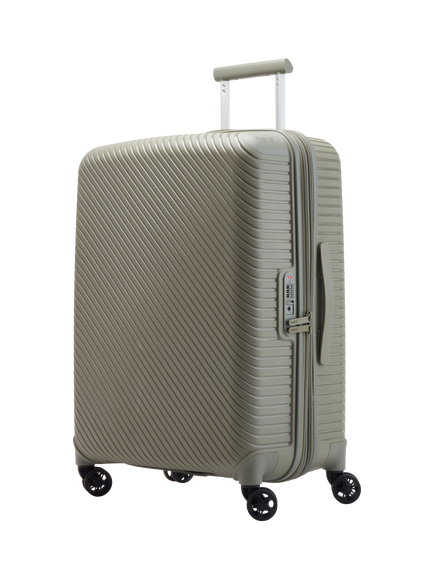 Nere Bondi 4-Wheel Spinner 66cm Expandable Medium Suitcase, 85/96L, Olive