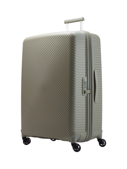 Nere Bondi 4-Wheel Spinner 80cm Expandable Large Suitcase, 140/156L, Olive