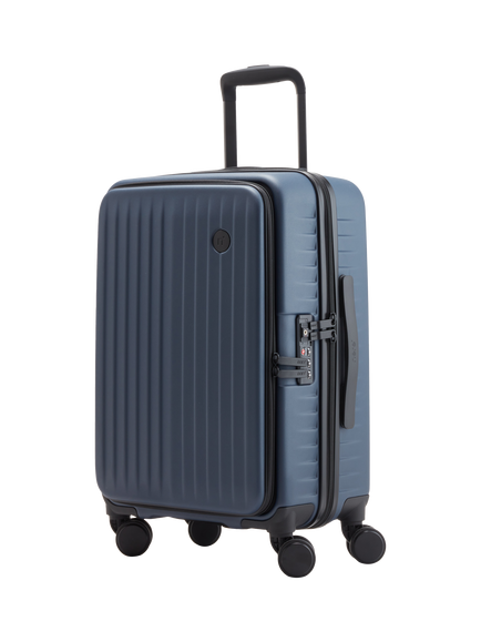 Nere Venture Dual Open 4-Wheel Spinner 56cm Cabin Case, 36L, Navy