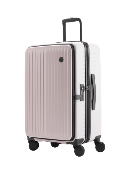 Nere Venture Dual Open 4-Wheel Spinner 66cm Medium Suitcase, 59L, Pink