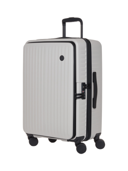 Nere Venture Dual Open 4-Wheel Spinner 66cm Medium Suitcase, 59L, Taupe