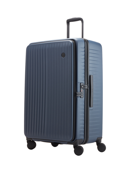 Nere Venture Dual Open 4-Wheel Spinner 76cm Large Suitcase, 98L, Navy
