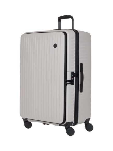 Nere Venture Dual Open 4-Wheel Spinner 76cm Large Suitcase, 98L, Taupe