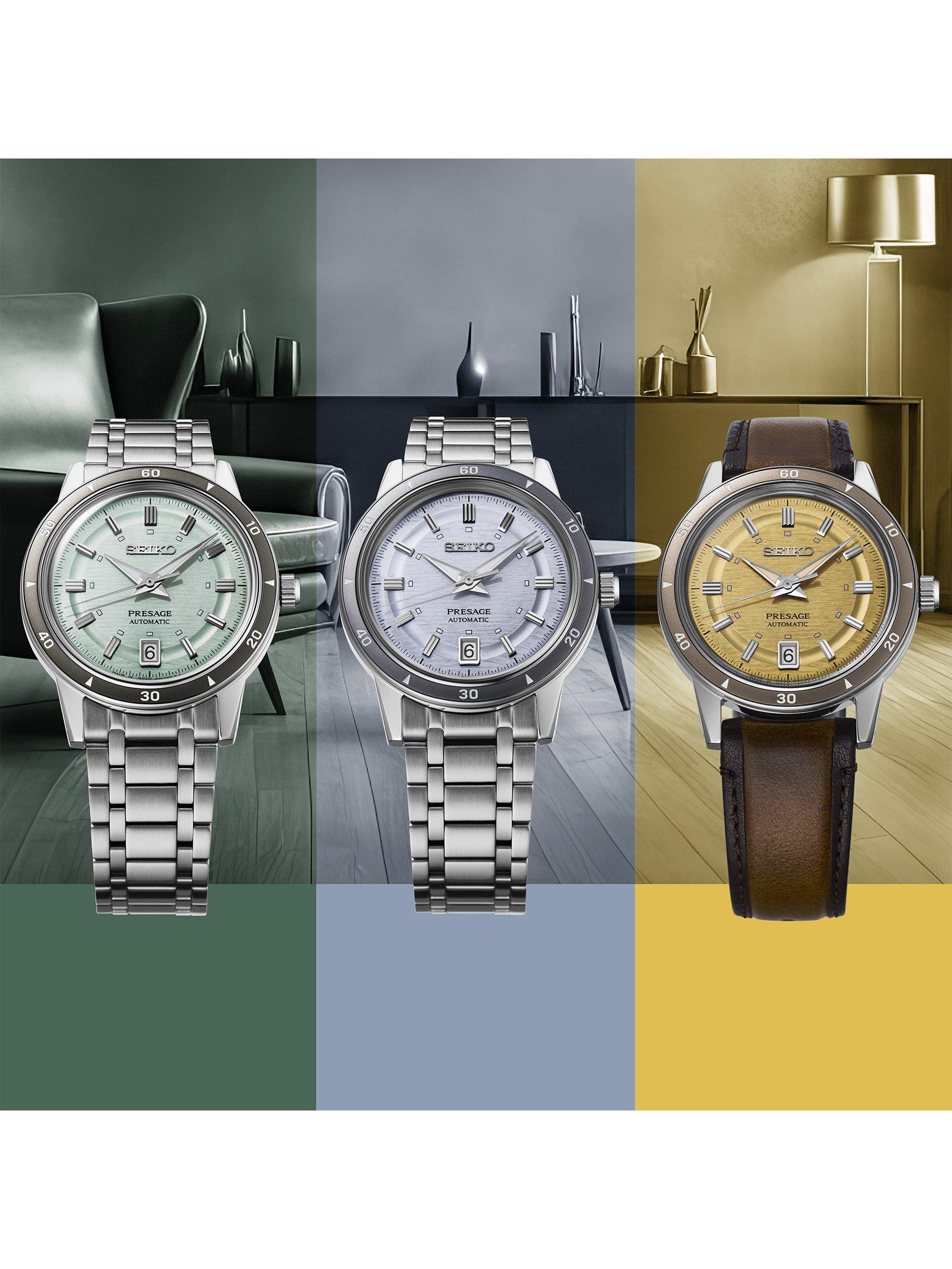 Product image 5 of 5, which shows Seiko SRPL73J1 Men's Bracelet Strap Watch, Silver Violet