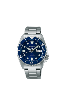 Seiko SRPL77K1 Men's 5 Sports Bracelet Strap Watch, Blue, Blue