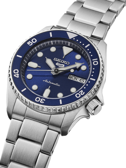 Seiko SRPL77K1 Men's 5 Sports Bracelet Strap Watch, Blue - view 2, Blue