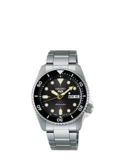 Seiko SRPL79K1 Men's 5 Sports Bracelet Strap Watch, Grey, Grey