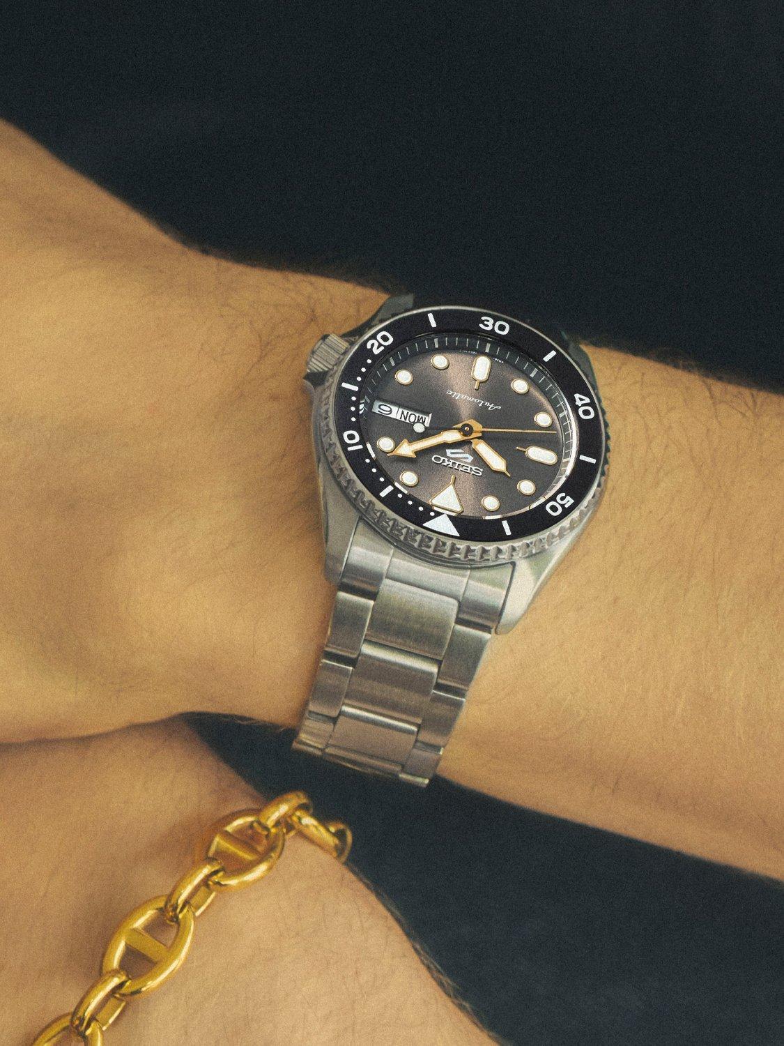 Product image 6 of 7, which shows Seiko SRPL79K1 Men's 5 Sports Bracelet Strap Watch, Grey