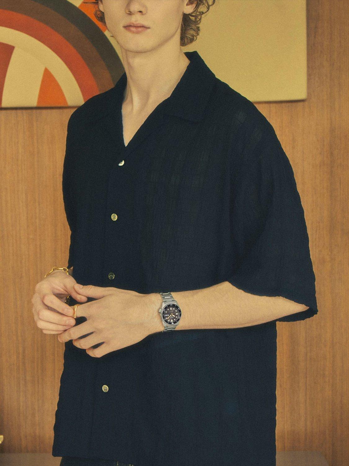 Product image 7 of 7, which shows Seiko SRPL79K1 Men's 5 Sports Bracelet Strap Watch, Grey