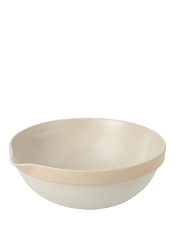 Jamie Oliver Big Love Stoneware Mega Mixing Bowl, 2.5L, White/Natural, Multi