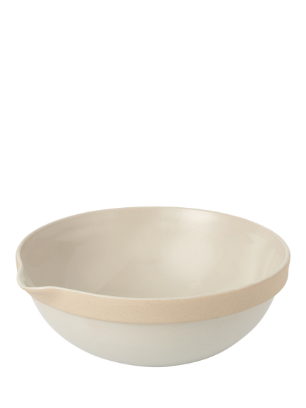 Jamie Oliver Big Love Stoneware Mega Mixing Bowl, 2.5L, White/Natural, Multi