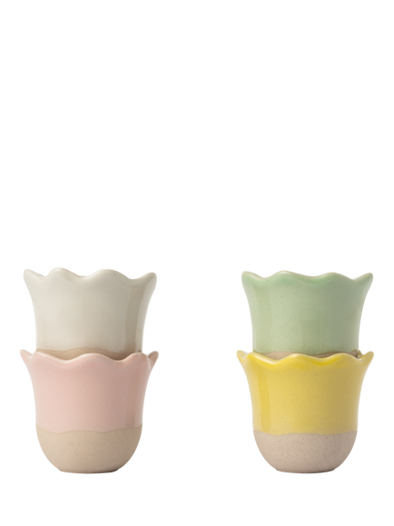 Jamie Oliver Big Love Excellent Stoneware Egg Cups, Set of 4, Multi, Multi