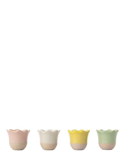 Jamie Oliver Big Love Excellent Stoneware Egg Cups, Set of 4, Multi - view 2, Multi