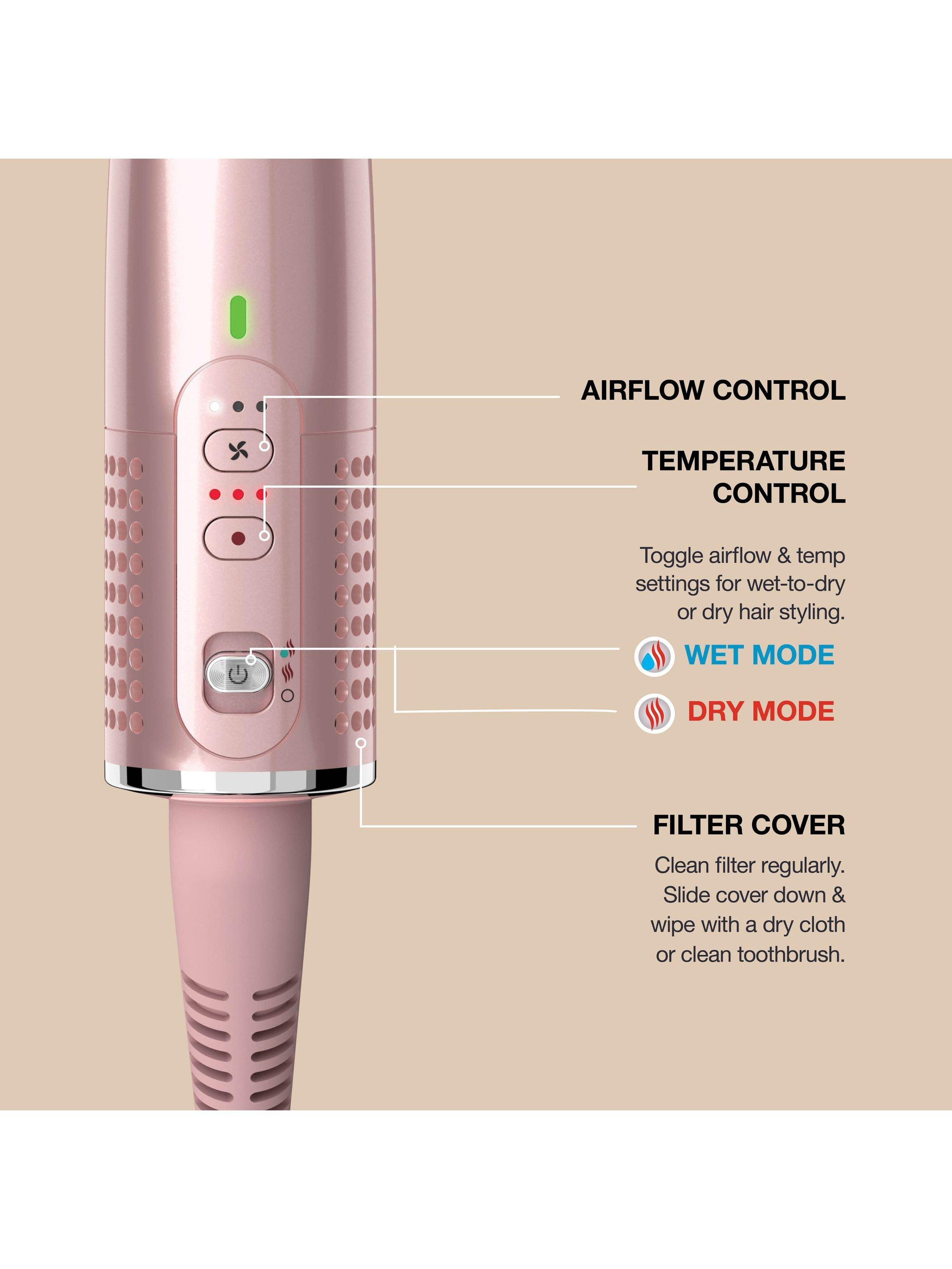 Product image 9 of 11, which shows Shark Glossi 2-in-1 Hot Tool & Air Glosser, Peoni Pink