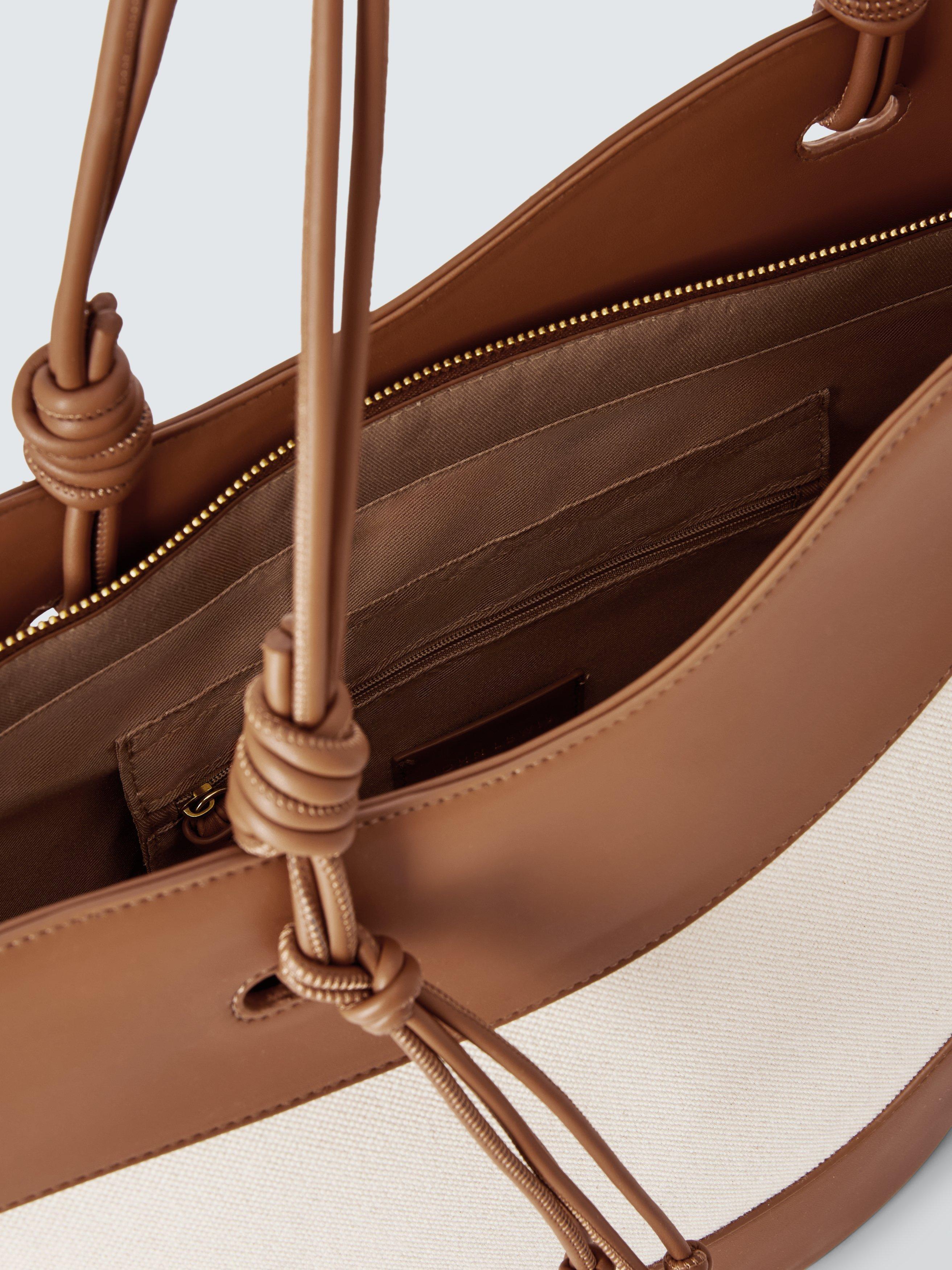 Product image 4 of 6, which shows John Lewis Isla East West Tote Bag, Tan/Canvas