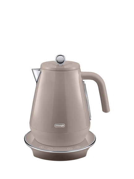 De'Longhi Eclettica Variable Temperature KBY3011 Electric Kettle, 1.7L, Beige, Beige