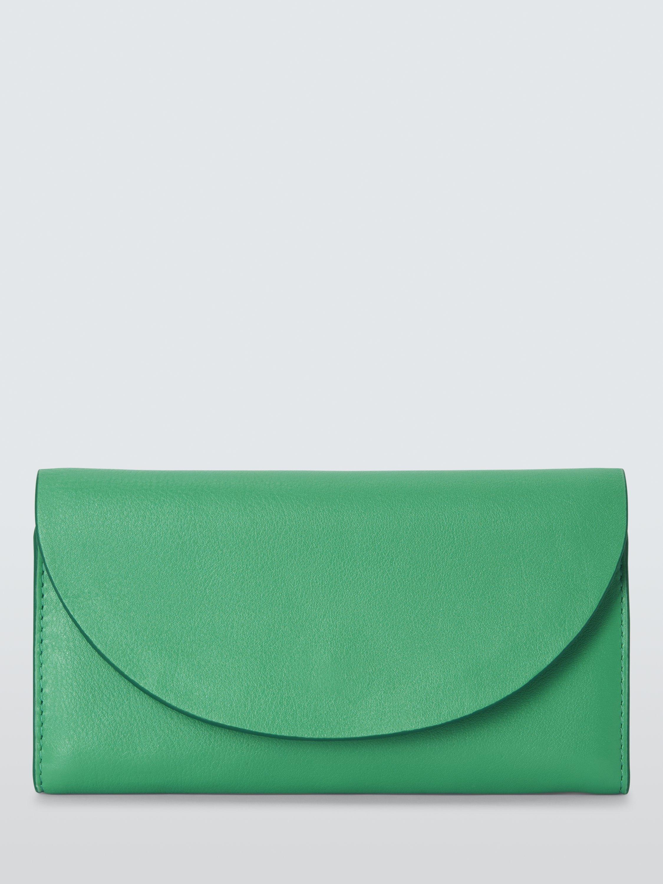 Product image 1 of 4, which shows John Lewis Ara Flapover Purse, Green