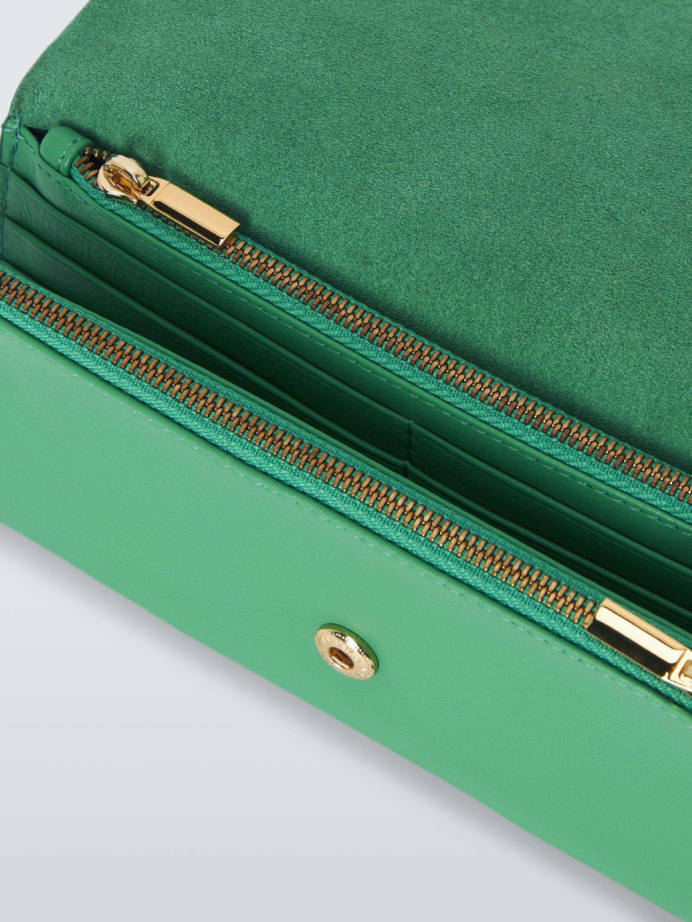 Product image 3 of 4, which shows John Lewis Ara Flapover Purse, Green