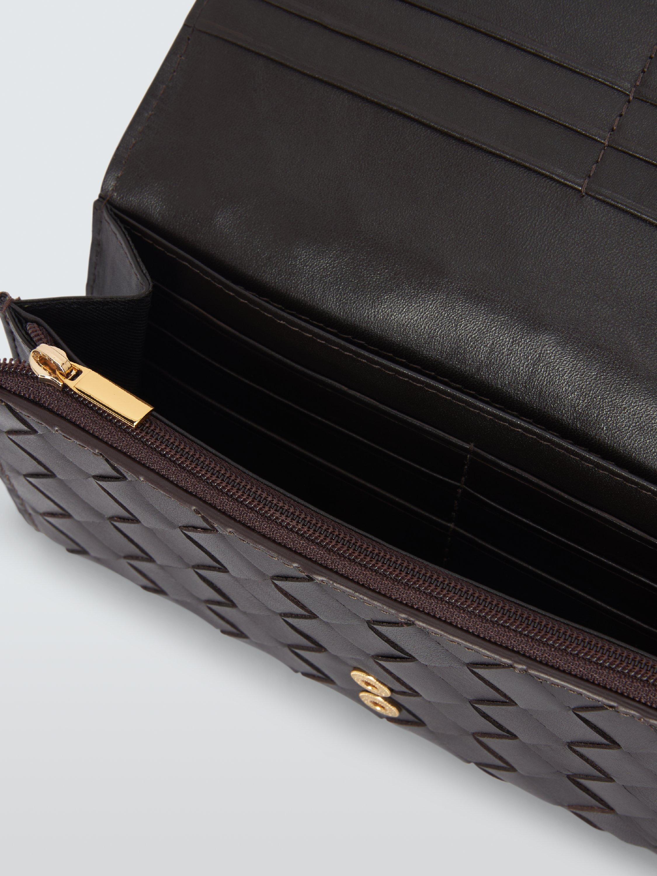 Product image 3 of 4, which shows John Lewis Flapover Coin Purse, Chocolate