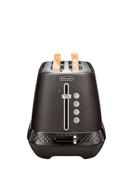 De'Longhi Diadema CTV3003 Long 2 Slot Toaster, Black