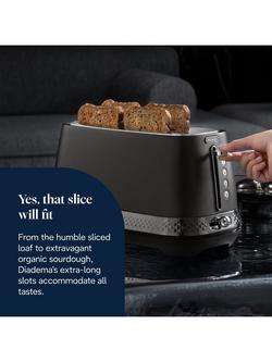 De'Longhi Diadema CTV3003 Long 2 Slot Toaster - view 2, Black