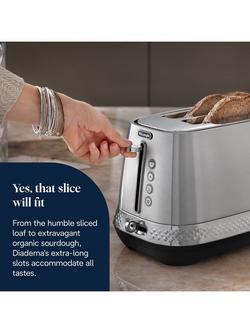 De'Longhi Diadema CTV3003 Long 2 Slot Toaster - view 2, Metal