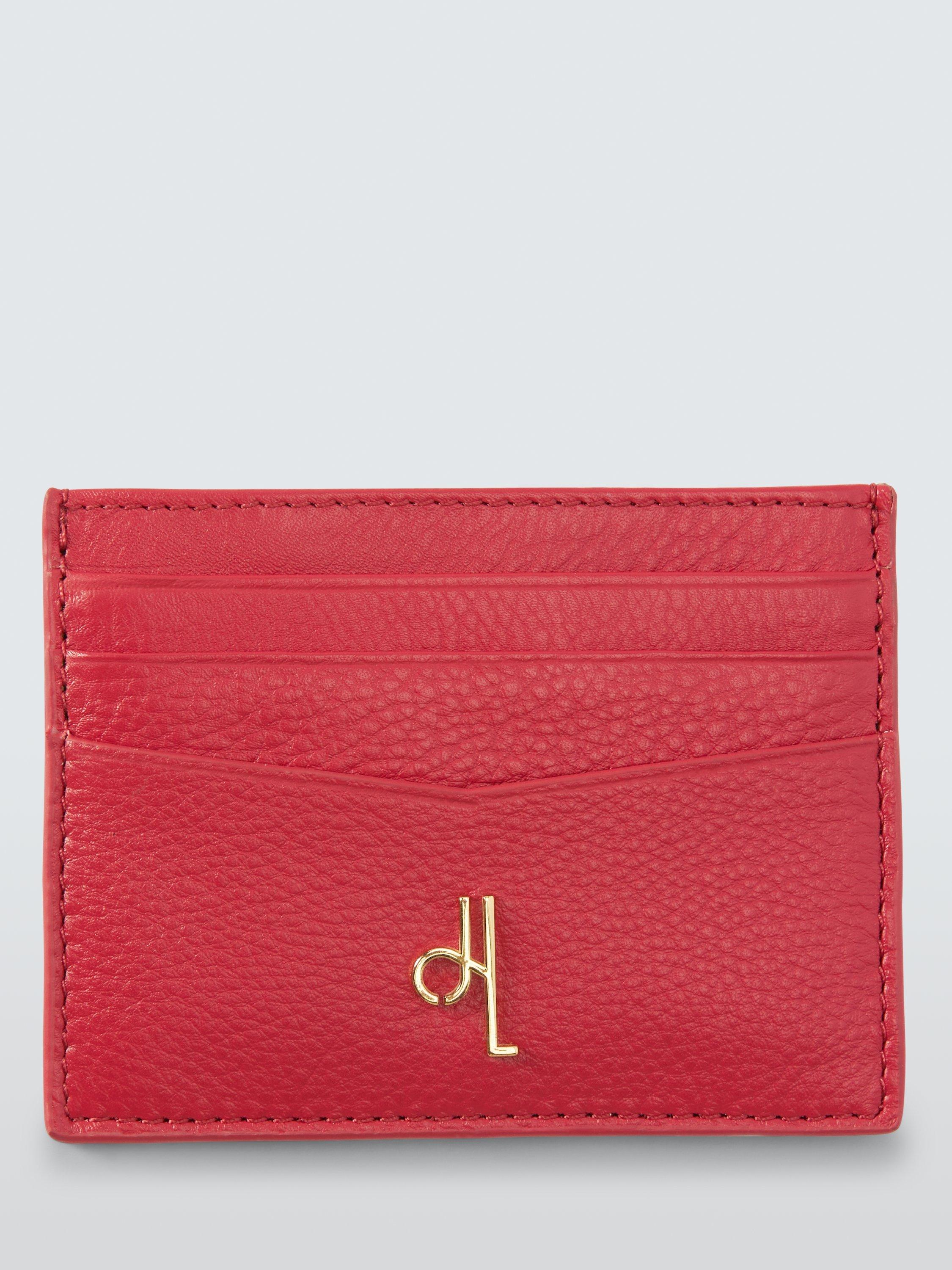 Product image 1 of 4, which shows John Lewis Leather Card Holder, Red