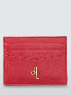 John Lewis Icon Leather Card Holder, Red