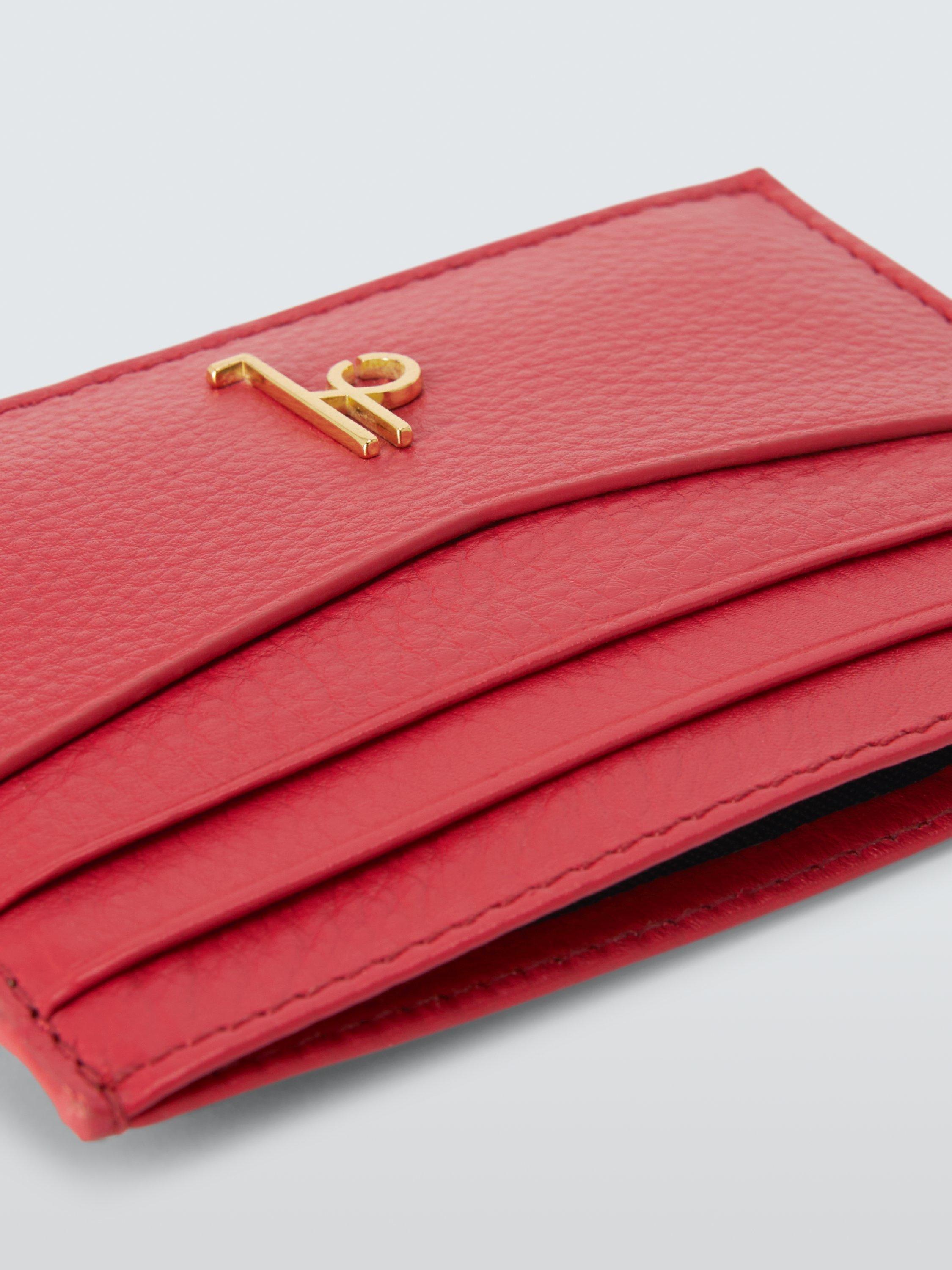 Product image 3 of 4, which shows John Lewis Leather Card Holder, Red