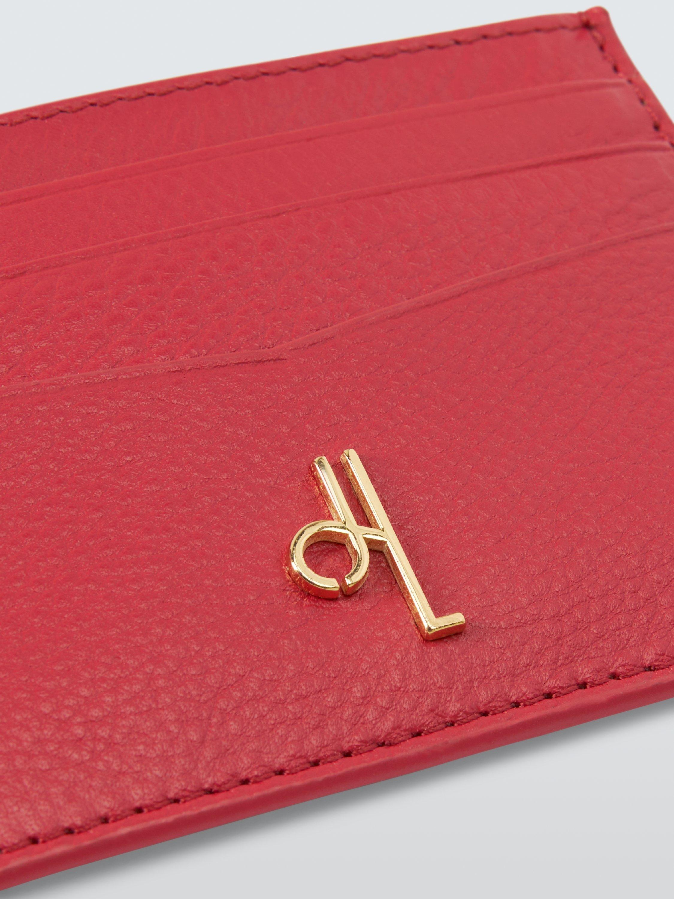 Product image 4 of 4, which shows John Lewis Leather Card Holder, Red