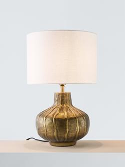 John Lewis Pumpkin Metal Lamp Base, Aluminium - view 2, Aluminium