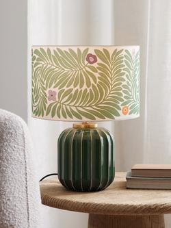 John Lewis x Anine Cecilie Iversen Zinnia Table Lamp, Juniper - view 2, Juniper