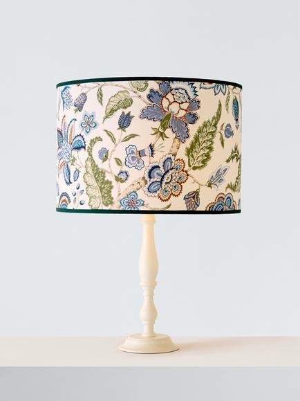 John Lewis x Sanderson Newnham Courtney Drum Lampshade, Alum Indigo, Alum Indigo