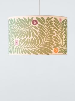 John Lewis x Anine Cecilie Iversen Zinnia Drum Lampshade, 40cm, Juniper - view 2, Juniper