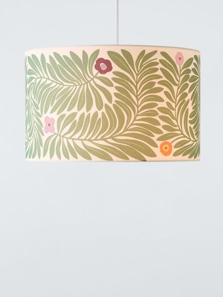 John Lewis x Anine Cecilie Iversen Zinnia Drum Lampshade, 40cm, Juniper - view 2, Juniper