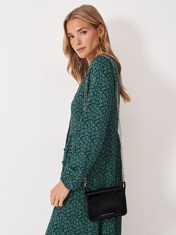 Crew Clothing Chain Strap Pure Patent Leather Crossbody Bag, Black - view 2, Black