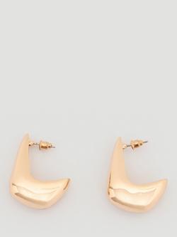 HUSH Sculptural Dome Earrings, Gold, Gold Gold