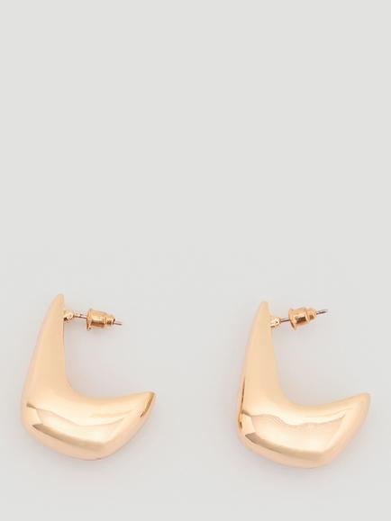 HUSH Sculptural Dome Earrings, Gold, Gold Gold