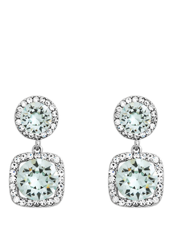 Jon Richard Crystal Drop Earrings, Aqua, Aqua