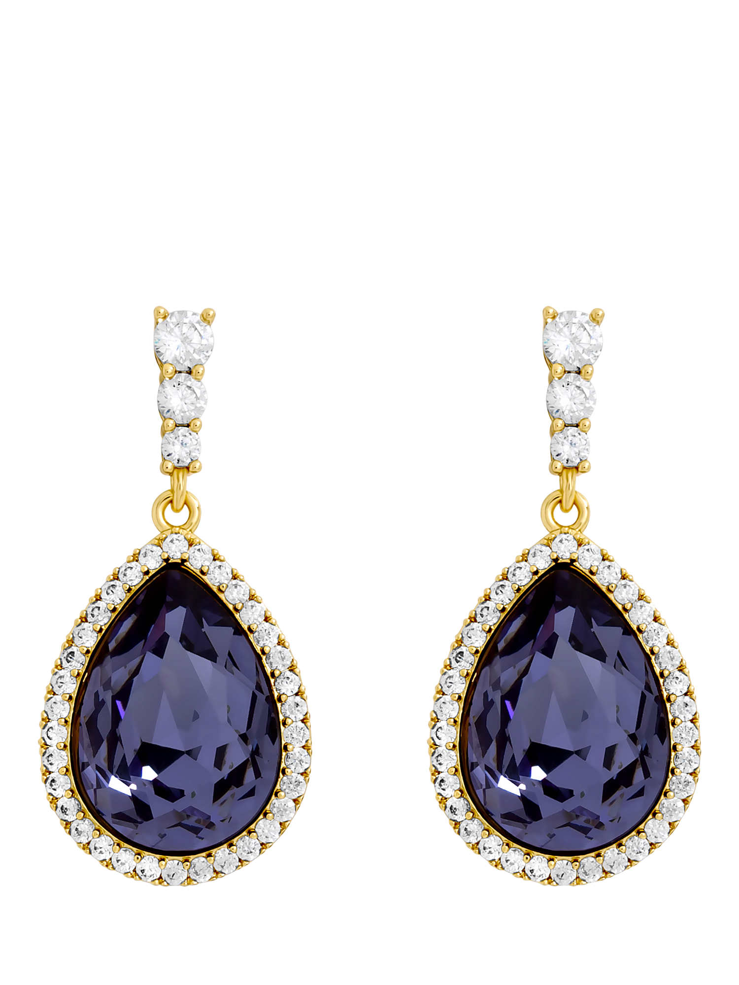 Product image 1 of 1, which shows Jon Richard Crystal Vitrail Drop Earrings