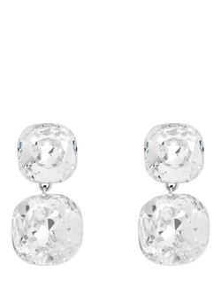 Jon Richard Rhodium Plated Drop Earrings, Silver