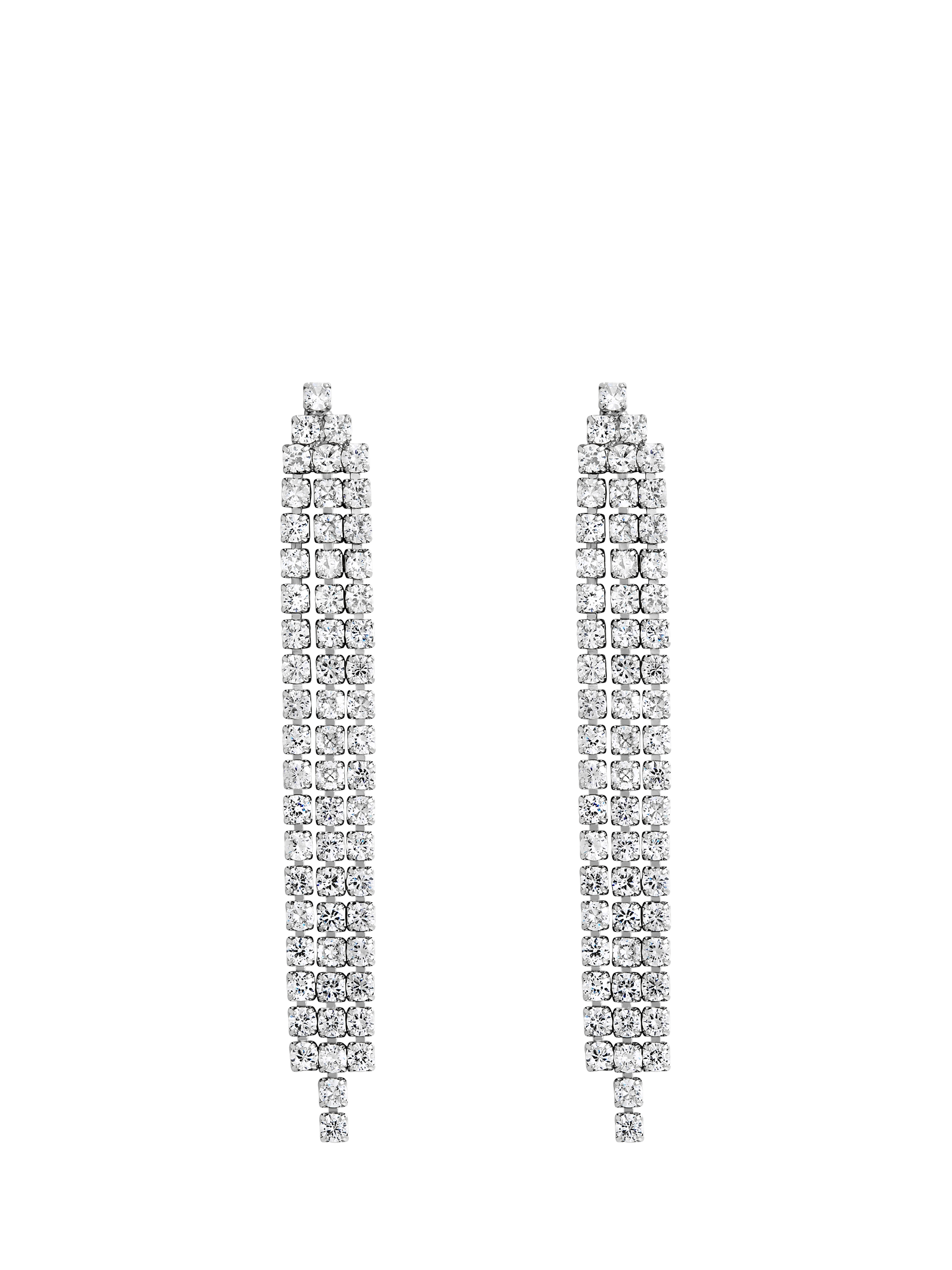 Product image 1 of 1, which shows Jon Richard Cubic Zirconia Crystal Drop Earrings, Silver