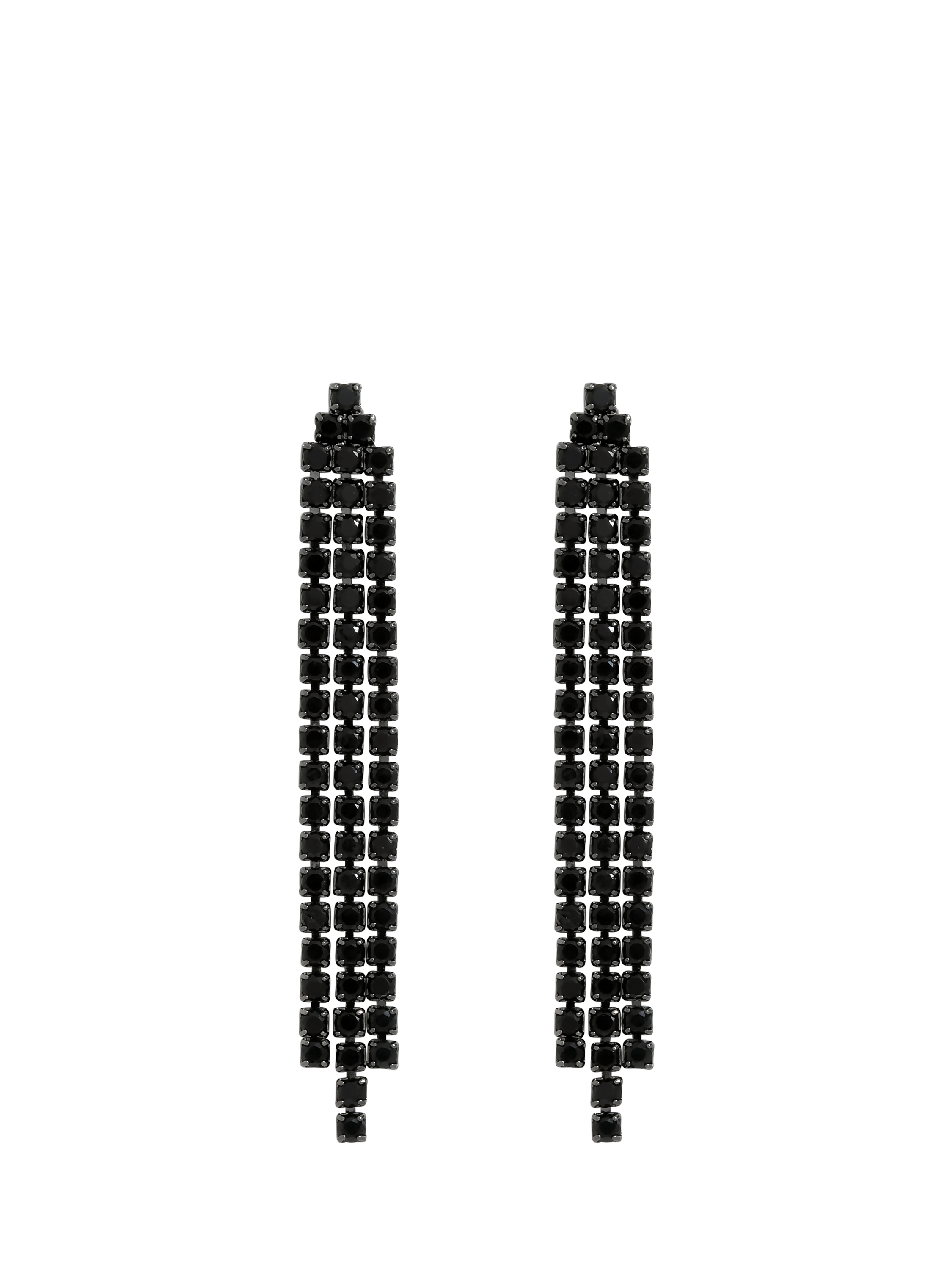 Product image 1 of 1, which shows Jon Richard Jet  Drop Earrings, Silver