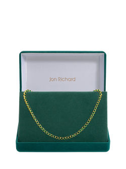 Jon Richard Emerald Cubic Zirconia Tennis Necklace, Gold - view 2, Gold