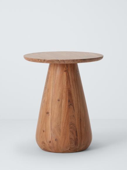 John Lewis Orb Acacia Wood Side Table, Natural - view 2, Natural
