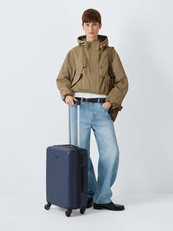 John Lewis Lisbon 4-Wheel 56cm Hard Shell Cabin Case - view 2, Navy