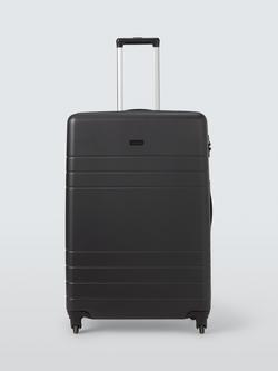 John Lewis Lisbon 4-Wheel 72cm Hard Shell Large Suitcase, Black